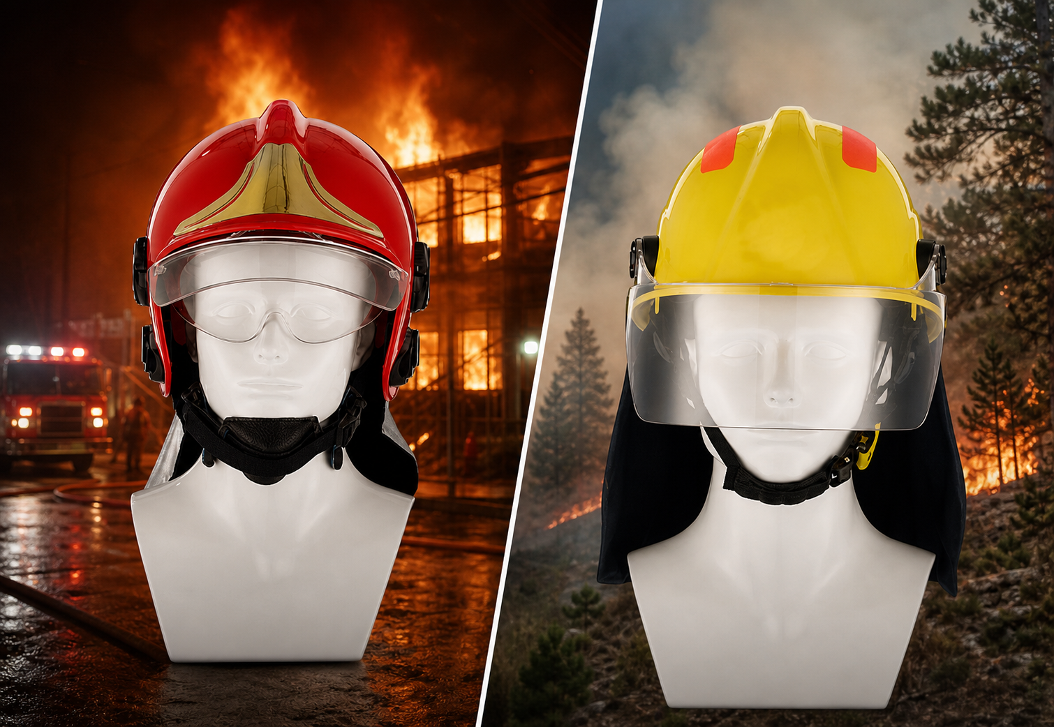 Structural vs. Wildland Firefighter Helmet