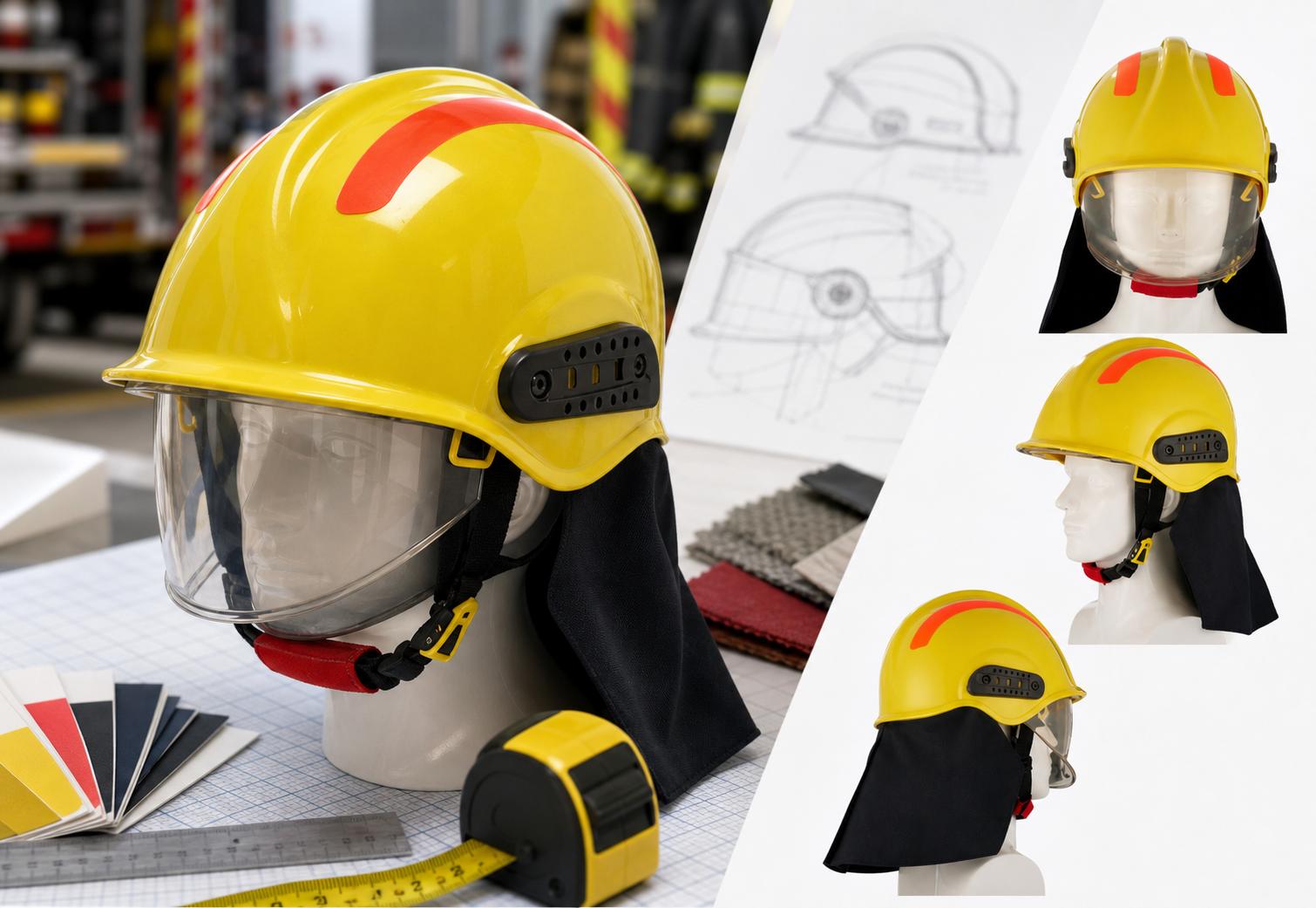 Custom firefighter helmets
