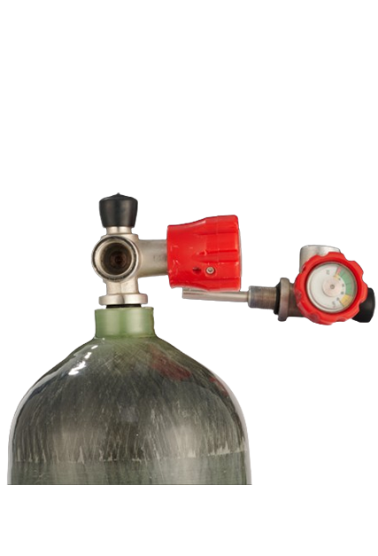 Cylinder valve with pressure gauge（Side-opening）